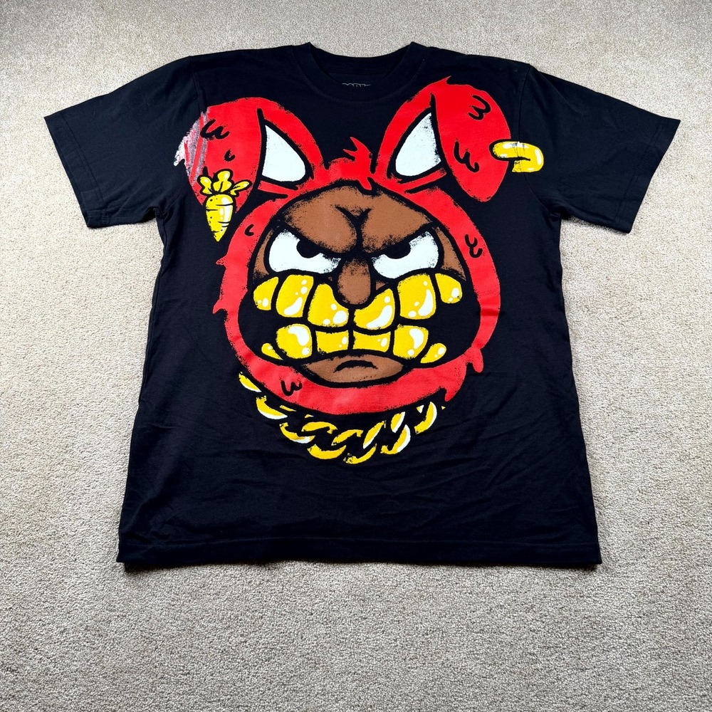 Empyre Big Face T Shirt Mens Small Black Cotton Graphic Print Short Sleeve
